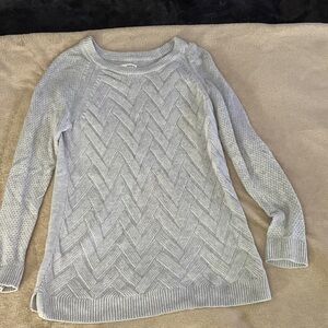 Sonoma Women's Light Gray Crew Neck Sweater